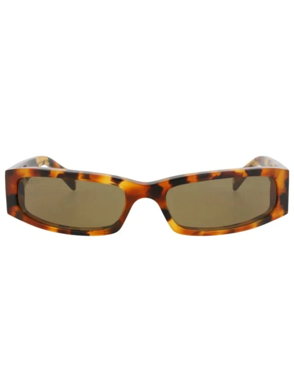 New Gucci Women's Sunglasses Square Rectangle Recycled Acetate Frame Mens Havana